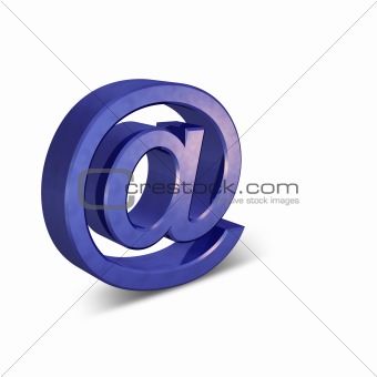 Symbol "at" isolated on a white background