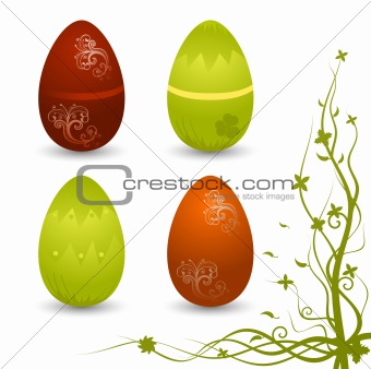 Set of vector eggs 