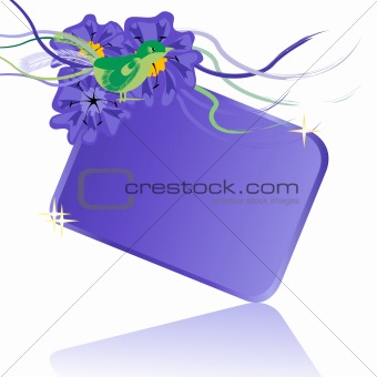 Vector floral gift card