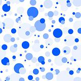 Blue seamless dots and circle pattern
