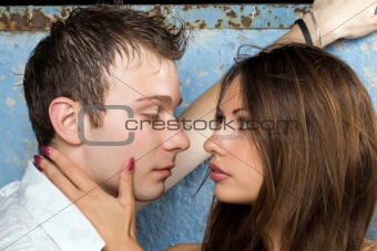 Portrait of the young beauty couple 5