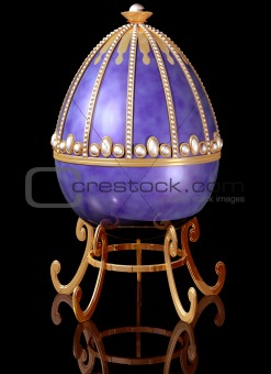 Highly decorative jeweled Russian Easter Egg