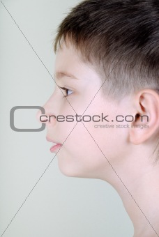 Portrait of a boy in profile