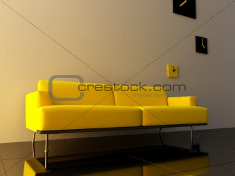 Interior - Yello couch