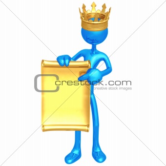 King With Scroll