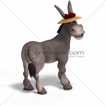 very cute toon donkey