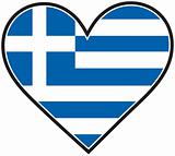 Greek Flag Heart