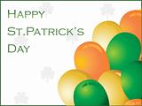 patrick's day background with colorful balloons 17 march