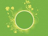 abstract background with grunge shamrock