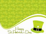st. patrick's day design with hat, wave 17 march