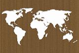 Cardboard Cutout World Map