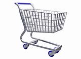 Isolated  Stylized shopping cart