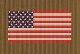 American Flag Over Cardboard