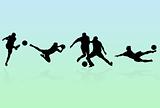 Soccer Players Silhouettes