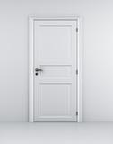 Door in white room