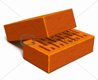 isolated bricks for house construction