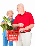 Senior Couple Food Shopping
