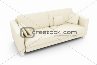 White sofa over white
