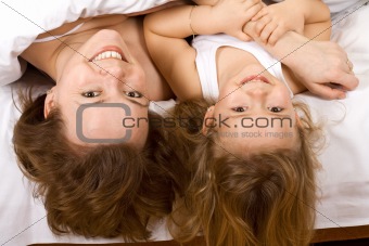 Girls having some fun in bed