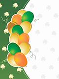 st. patrick's day greeting with balloons 17 march