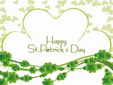 patrick's day background with shamrock vector 17 march