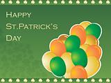  seamless clover design green background with balloon 17 march