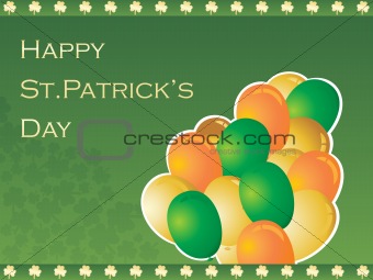  seamless clover design green background with balloon 17 march