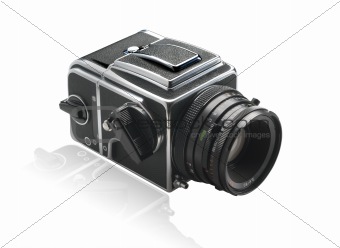 Medium format camera with clipping path