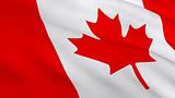 Highly Detailed 3d Render of a Canadian flag