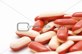 Red and white pills