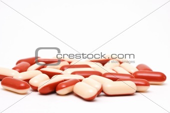 Red and white pills