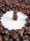 Coffee beans pile