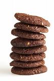 Dark chocolate cookies stack