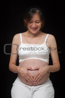 asian pregnant mother