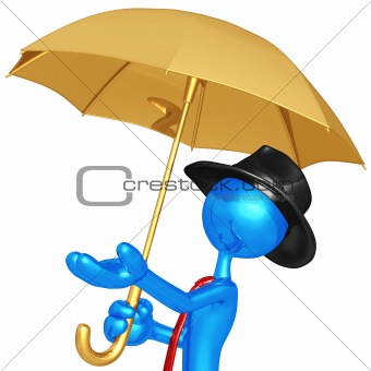 Businessman With Umbrella