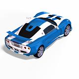 racing car fantasy blue white