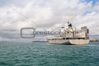Ship in Hauraki Gulf