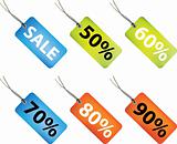 Vector set of tags / coupons