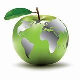 environmental earth concept / apple / globe / vector