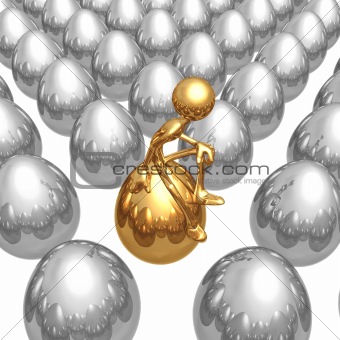 Sitting On A Unique Gold Nest Egg