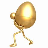 Carrying Gold Nest Egg Burden