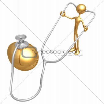 Gold Nest Egg Exam With Stethoscope