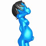 Pregnant Woman Thinking