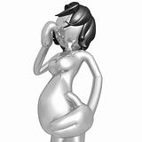 Pregnant Woman Thinking