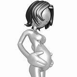 Pregnant Woman Holding Belly