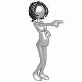 Pregnant Woman Pointing