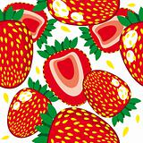 Seamless background with Strawberries