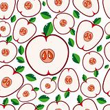 Seamless background with juicy apples
