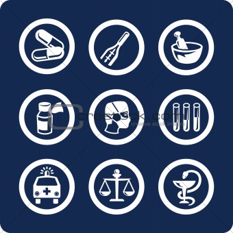 Medicine and Health 9 icons (set 6, part 1)