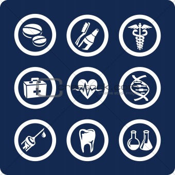 Medicine and Health 9 icons (set 6, part 2)